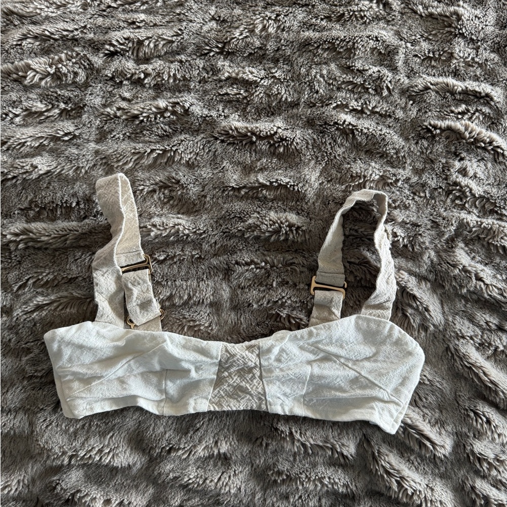 White Textured Bralette